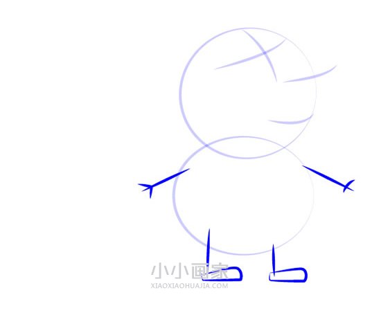 小猪佩奇松鼠西蒙简笔画画法图片步骤步骤3