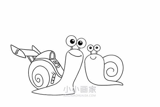 极速蜗牛特博简笔画画法图片步骤步骤7