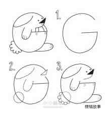 绘本故事字母G简笔画卡通兔子画法图片步骤