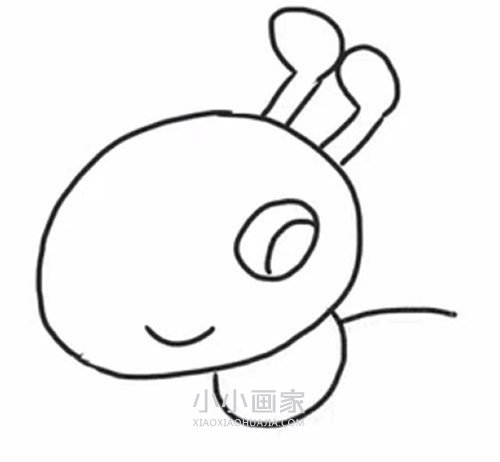 打招呼的小蚂蚁简笔画画法图片步骤步骤4