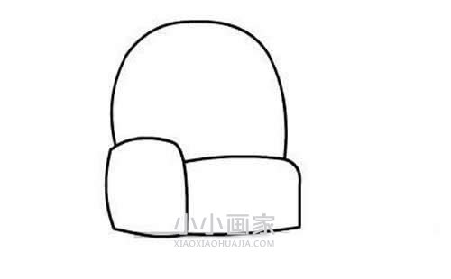 粉红的可爱扶手沙发简笔画画法图片步骤步骤2