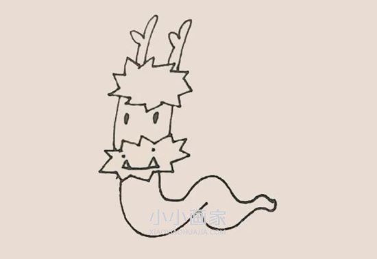 卡通神龙简笔画画法图片步骤步骤6