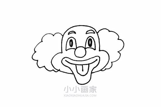搞笑小丑简笔画画法图片步骤步骤7