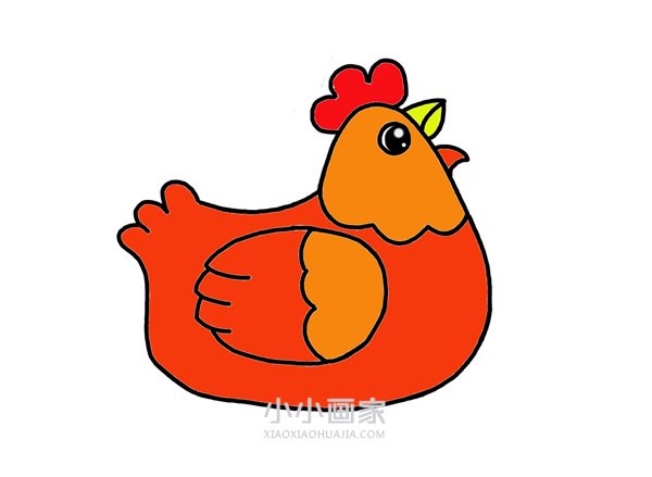 绘本故事孵蛋的母鸡简笔画画法图片步骤