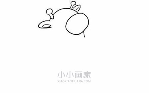搞笑胖长颈鹿简笔画画法图片步骤步骤2