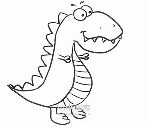 绘本故事搞笑恐龙简笔画画法图片步骤