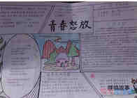 关于青春的怒放五四青年节的手抄报怎么画简单漂亮步骤2