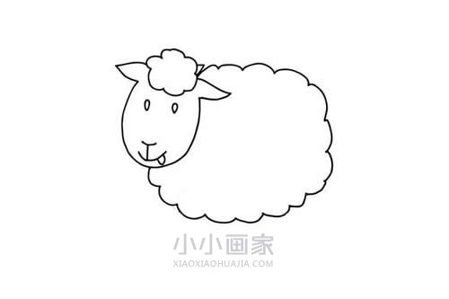 奔跑的小羊简笔画画法图片步骤步骤4