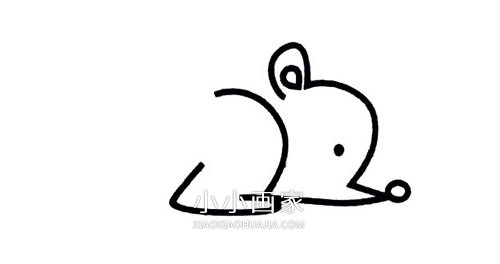 可爱小刺猬简笔画画法图片步骤步骤3