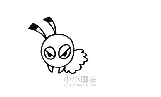 可爱马蜂简笔画画法图片步骤步骤3