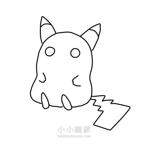 彩色皮卡丘简笔画画法图片步骤步骤8