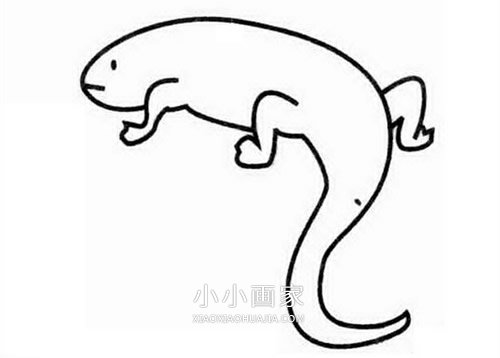 简单蜥蜴简笔画画法图片步骤步骤1