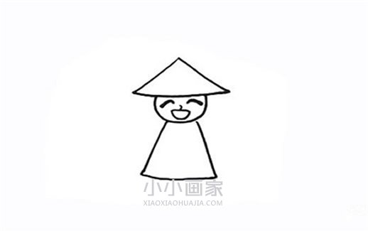彩色稻草人简笔画画法图片步骤步骤4
