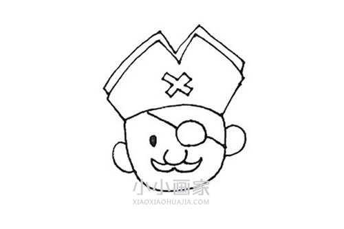 独眼海盗简笔画画法图片步骤步骤6