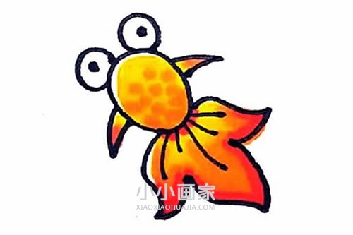 美丽金鱼简笔画画法图片步骤步骤1