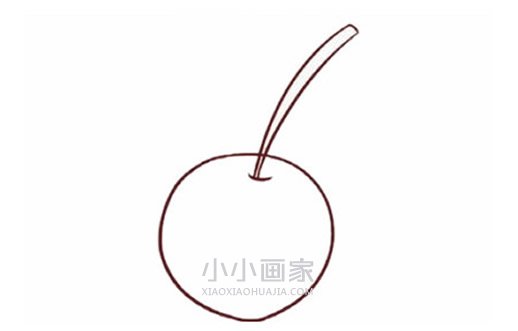卡通樱桃简笔画画法图片步骤步骤3
