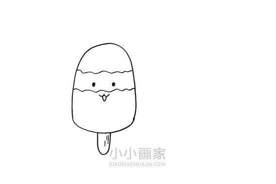 夏天卡通雪糕简笔画画法图片步骤步骤5