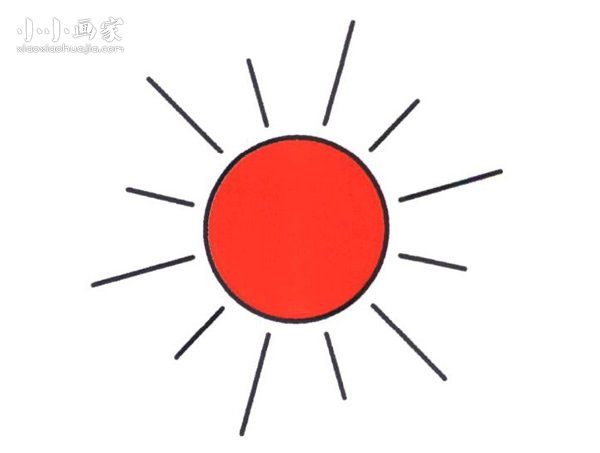 简单太阳简笔画画法图片步骤步骤1