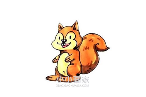 开心的松鼠简笔画画法图片步骤步骤1