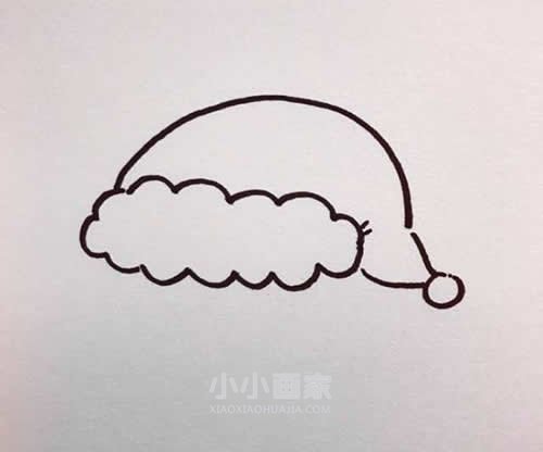 挥手的圣诞老人简笔画画法图片步骤步骤2