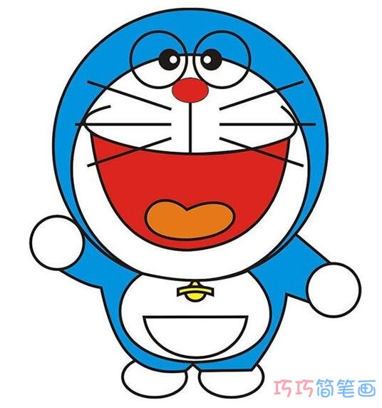 怎么画哆啦a梦涂色简单易学_彩色哆啦a梦简笔画图片