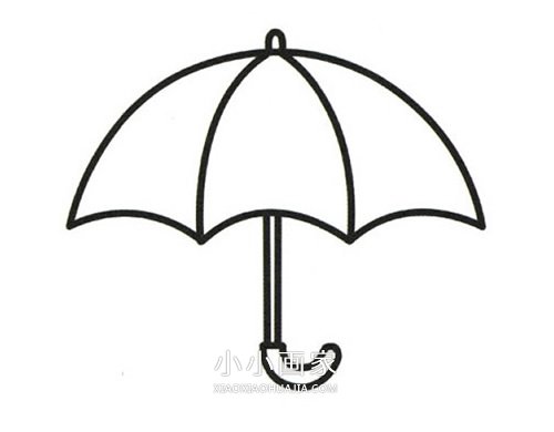 彩色雨伞简笔画画法图片步骤步骤4