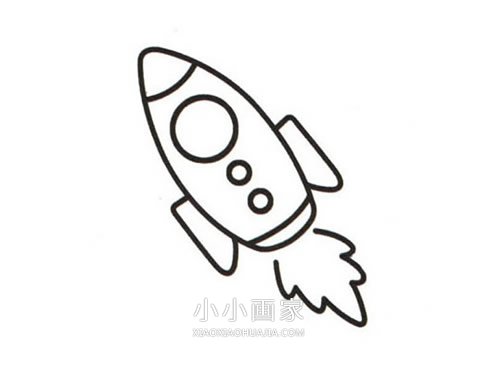 彩色火箭简笔画画法图片步骤步骤6