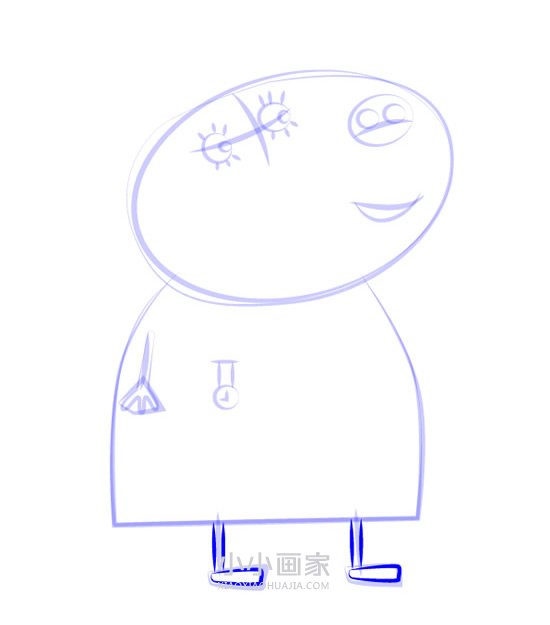 小猪佩奇奶牛妈妈简笔画画法图片步骤步骤7