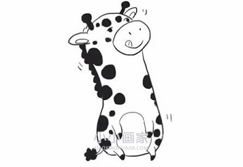 绘本故事搞笑胖长颈鹿简笔画画法图片步骤