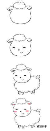 绘本故事小绵羊怎么画简单又可爱带步骤图