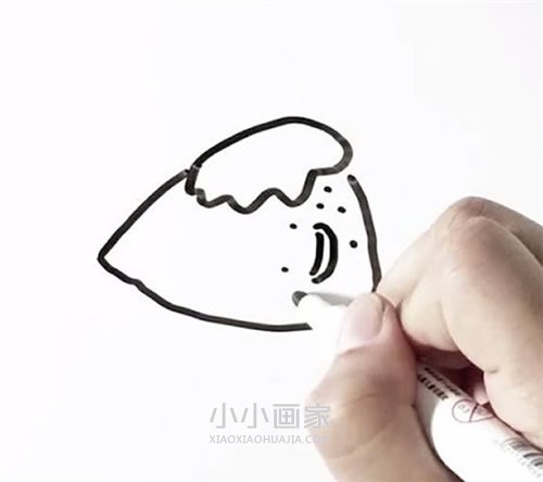 盘子里的粽子简笔画画法图片步骤步骤3