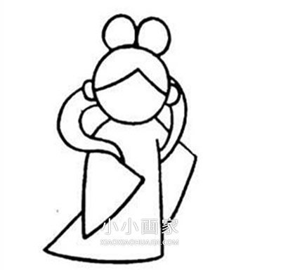 中秋节嫦娥仙子简笔画画法图片步骤步骤5