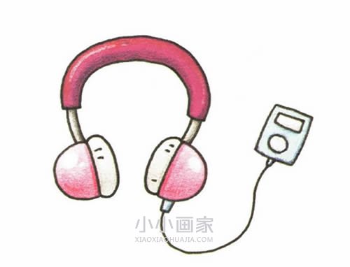 头戴耳机简笔画画法图片步骤