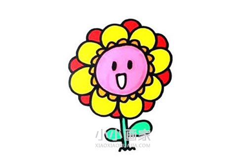 绘本故事卡通太阳花简笔画画法图片步骤