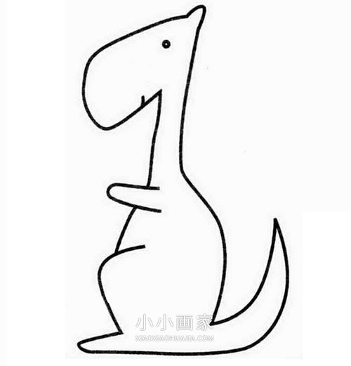 袋鼠妈妈和宝贝的简笔画画法图片步骤步骤5