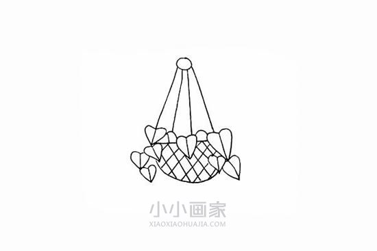 彩色吊兰简笔画画法图片步骤步骤8