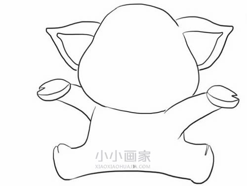开心的小猪简笔画画法图片步骤步骤5