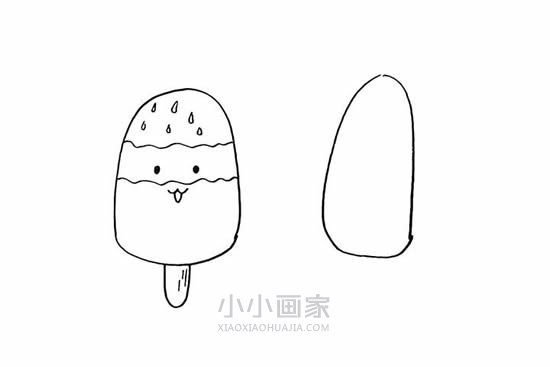 夏天卡通雪糕简笔画画法图片步骤步骤7