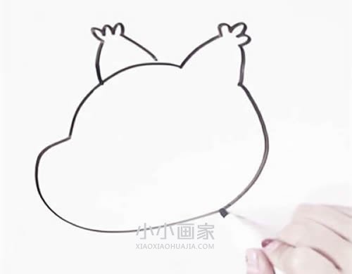 可爱松鼠宝宝简笔画画法图片步骤步骤3