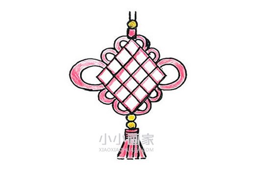 绘本故事彩色中国结简笔画画法图片步骤