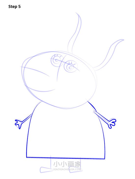 羚羊老师简笔画画法图片步骤步骤6