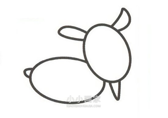 小山羊简笔画画法图片步骤步骤3