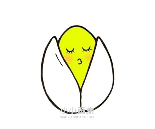 绘本故事卡通开心果简笔画画法图片步骤