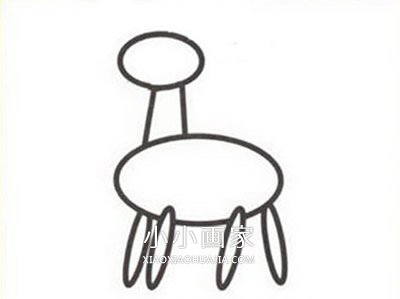 简单梅花鹿简笔画画法图片步骤步骤4