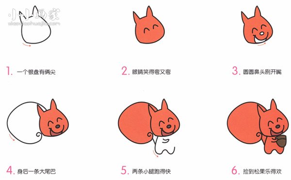 绘本故事可爱小狐狸简笔画画法图片步骤