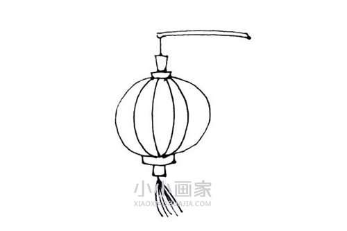大红灯笼简笔画画法图片步骤步骤7