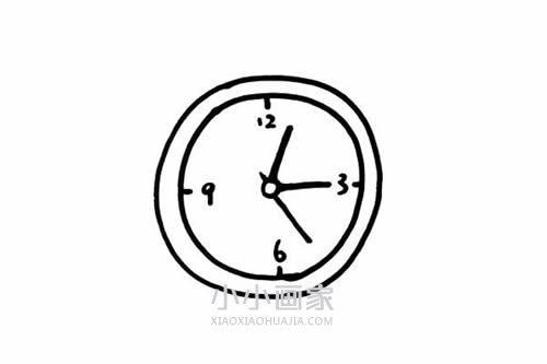 彩色闹钟简笔画画法图片步骤步骤3