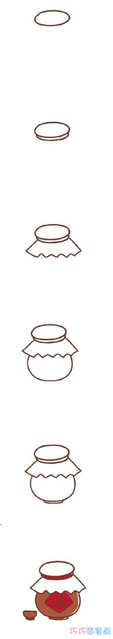 绘本故事怎么画端午节雄黄酒简笔画步骤带颜色