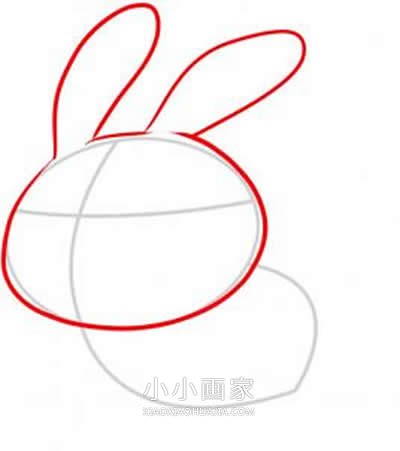 跳跃的兔子简笔画画法图片步骤步骤3