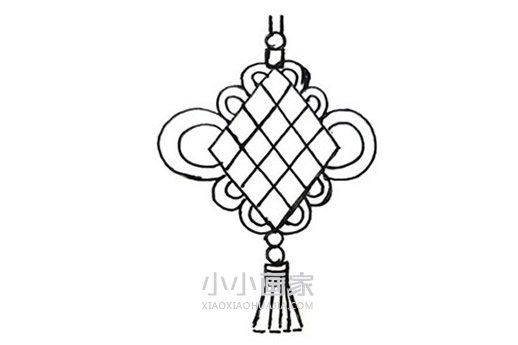 彩色中国结简笔画画法图片步骤步骤6